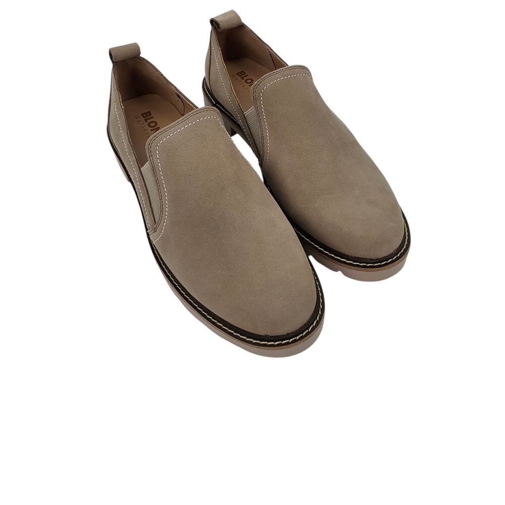 NWOT Blondo Sandnubuck Tan Waterproof Suede Phoebe Slip On Loafer Size 7.5